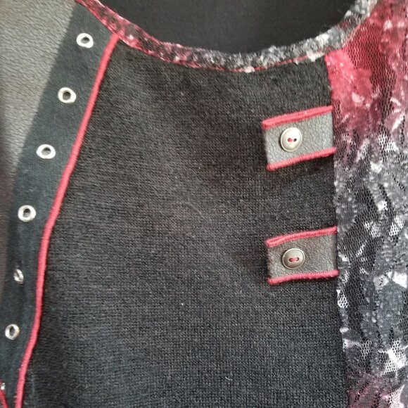 VEX Collection Scoop Neck Lace Sweater Long Sleeve - Picture 2 of 9